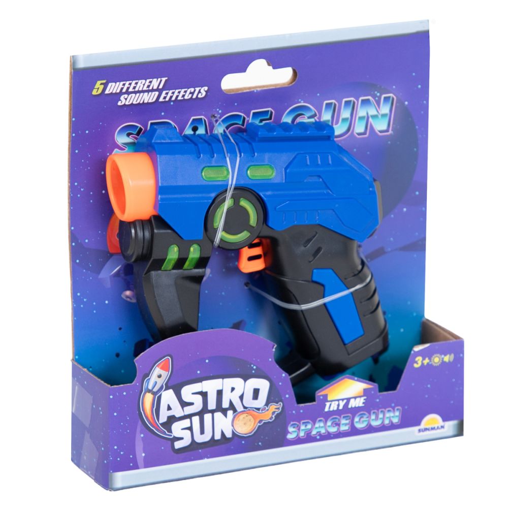 Играчка пистолет със светлини и звуци, Space Patrol, Син