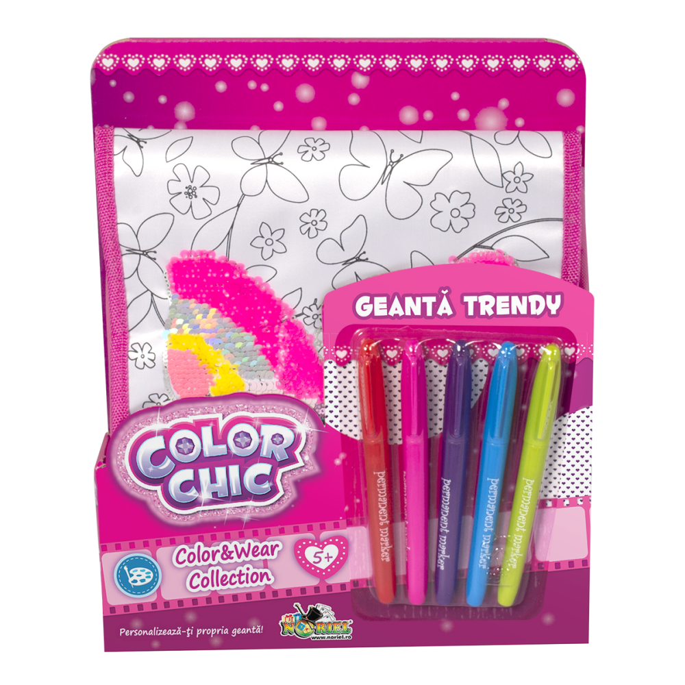 Модерна чанта с пайети - Color Chic