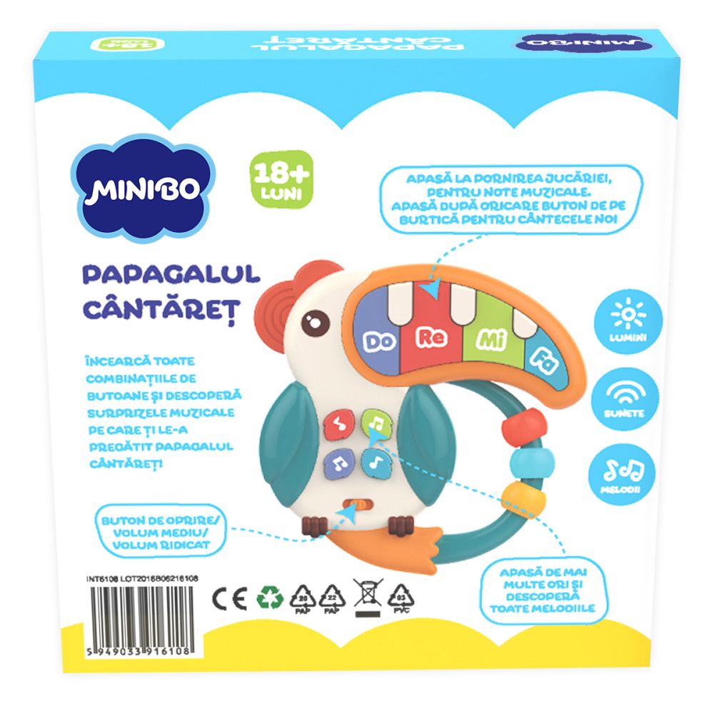 Пеещият папагал, Minibo