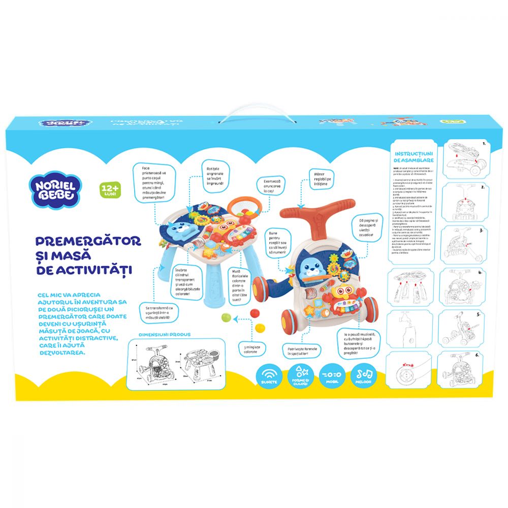 Проходилка и маса 2 в 1, Noriel Bebe