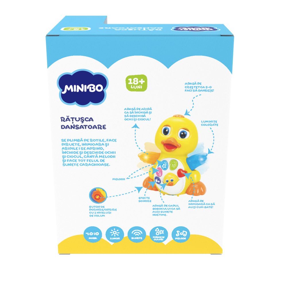 Танцуващо пате, Бебешка играчка, Minibo