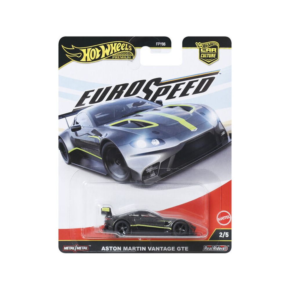 Метална количка, Hot Wheels Premium, Car Culture, EuroSpeed, Aston Martin Vantage GTE, JBK76