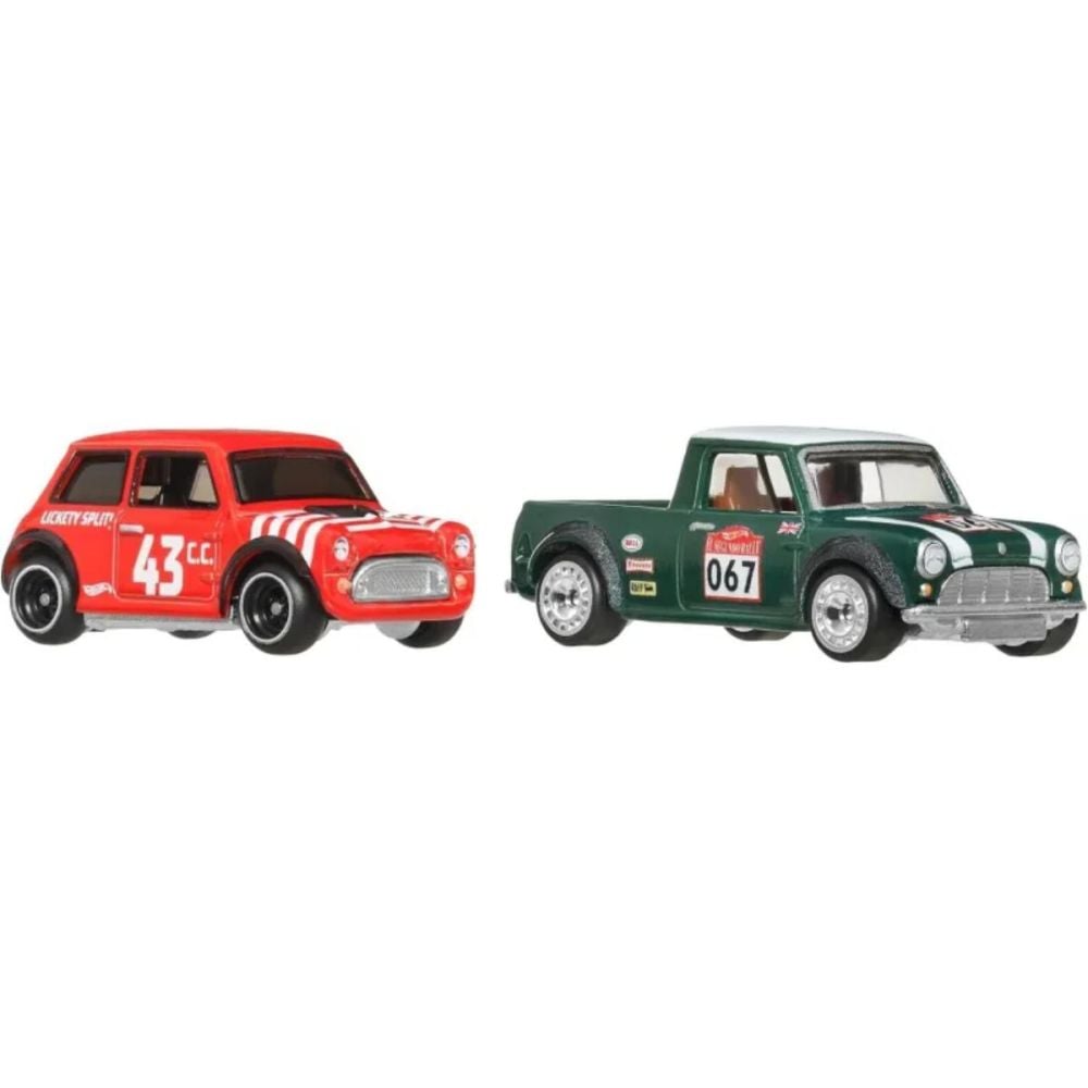 Комплект 2 метални колички, Hot Wheels, Morris Mini и Austin Mini Pickup, JBK97