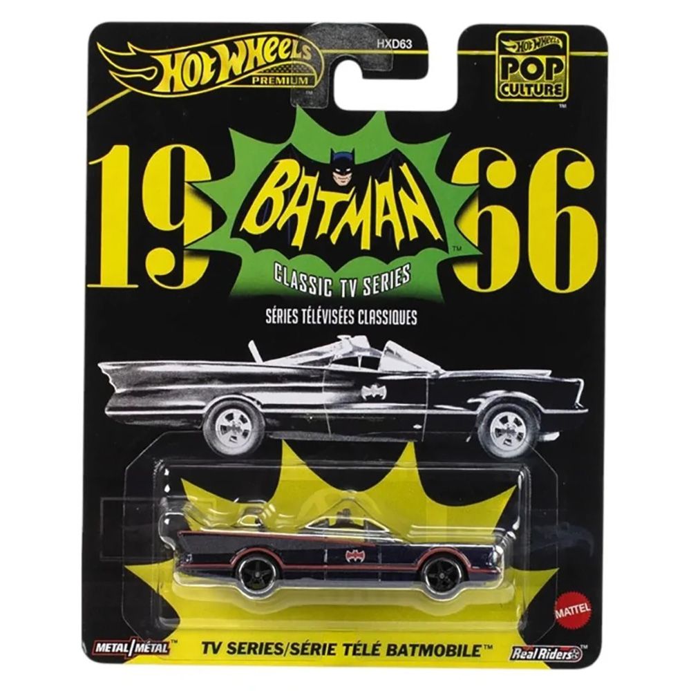 Метална количка, Hot Wheels Premium, Pop Culture, Classic TV Series Batmobile 1966, JBL83
