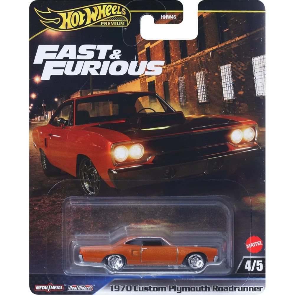 Количка Fast and Furious, Hot Wheels, 1970 Plymouth Roadrunner, JBL87