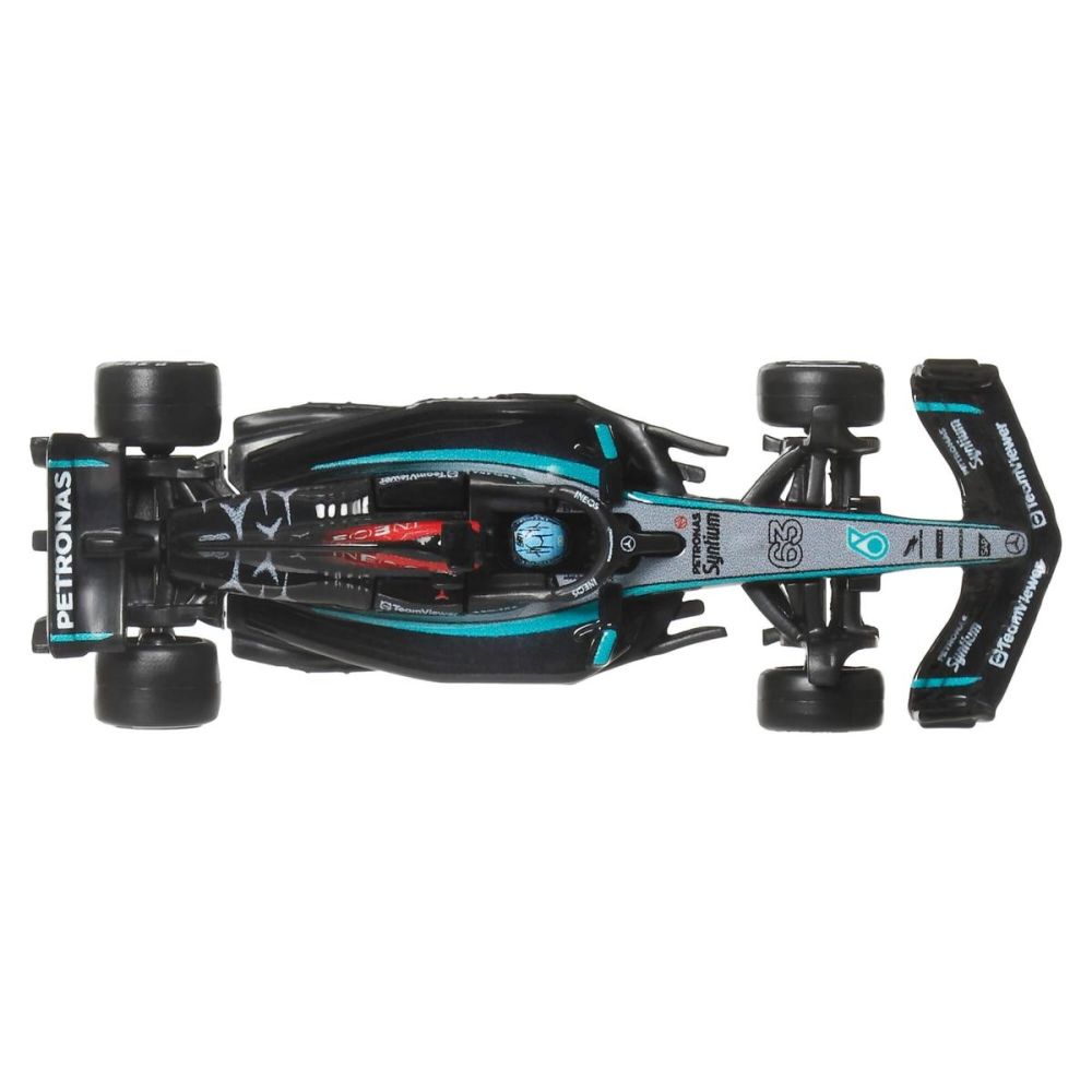 Метална състезателна количка, Hot Wheels, Formula 1, Mercedes-Benz 2024 (#63), JBM18