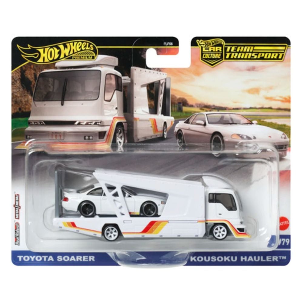 Транспортьор с количка Hot Wheels, Toyota Soarer si Kousoku Hauler, JBM32