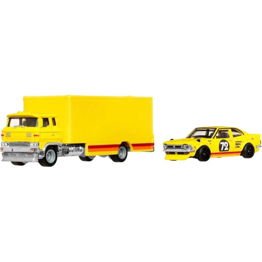 Транспортьор с количка Hot Wheels, 1972 Toyota Corolla Levin и Sakura Sprinter, JBM34