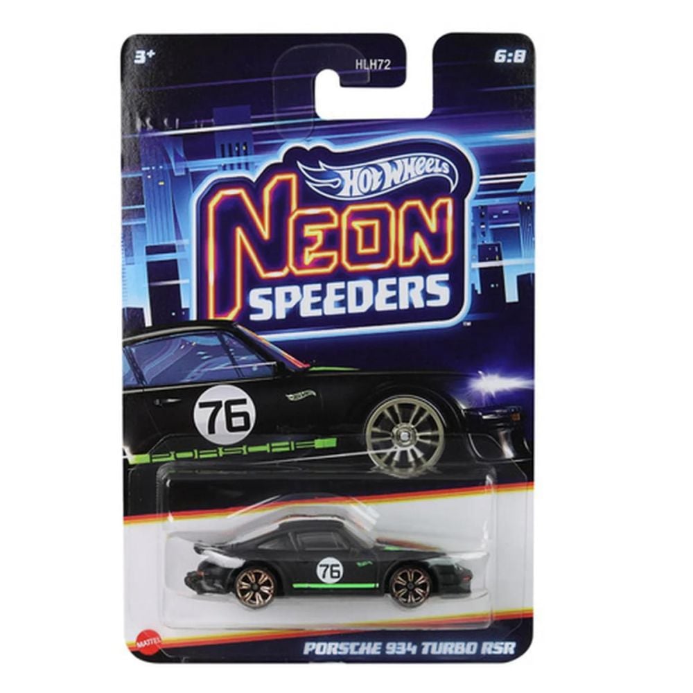 Метална количка, Hot Wheels, Neon Speeders, Porsche 934 Turbo RSR, JCB05