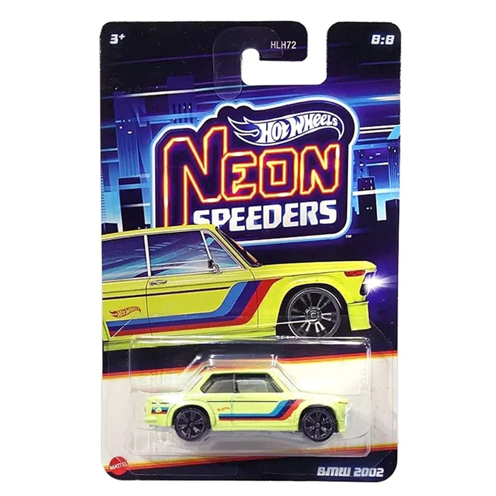 Метална количка, Hot Wheels, Neon Speeders, BMW 2002, JCB07