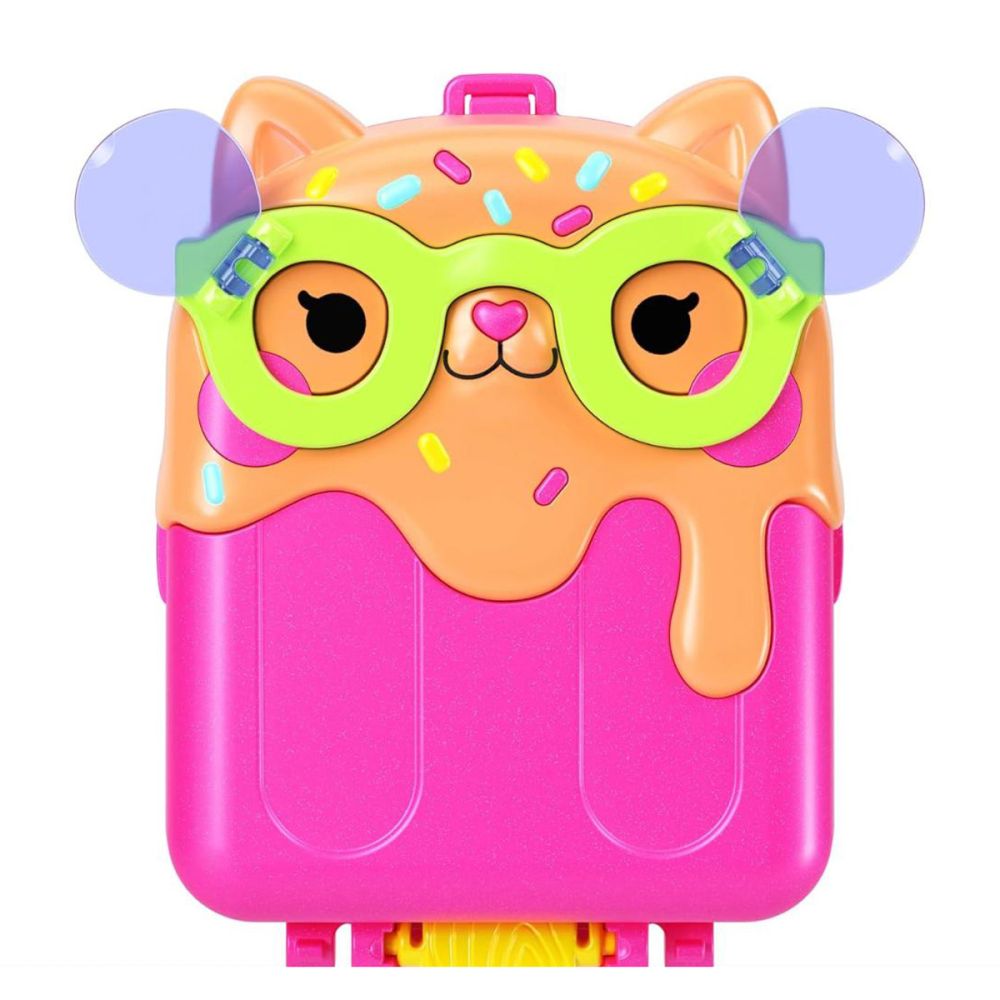 Комплект за игра с кукла и аксесоари в чантичка, Polly Pocket, Kitty Popsicle, JCB17