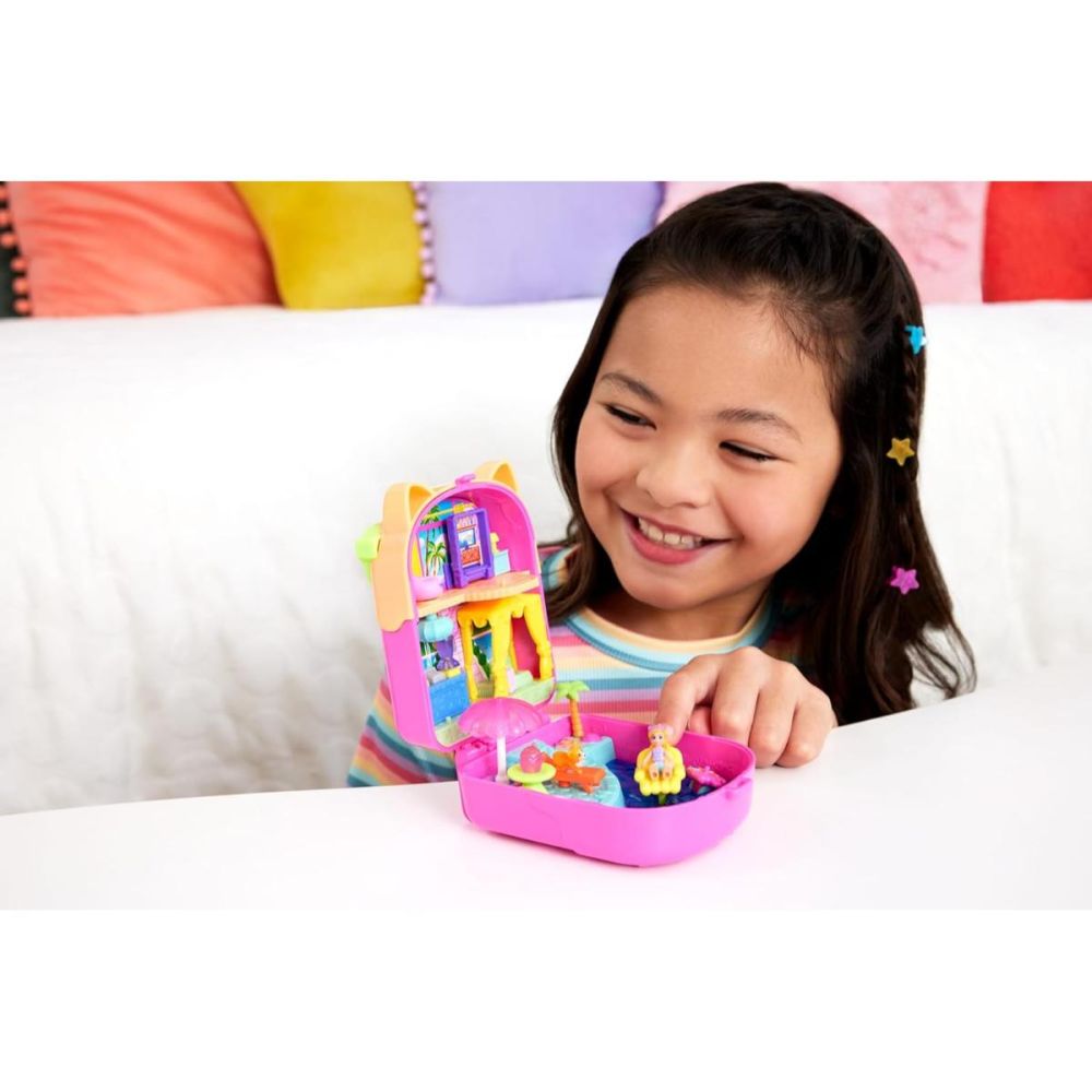 Комплект за игра с кукла и аксесоари в чантичка, Polly Pocket, Kitty Popsicle, JCB17