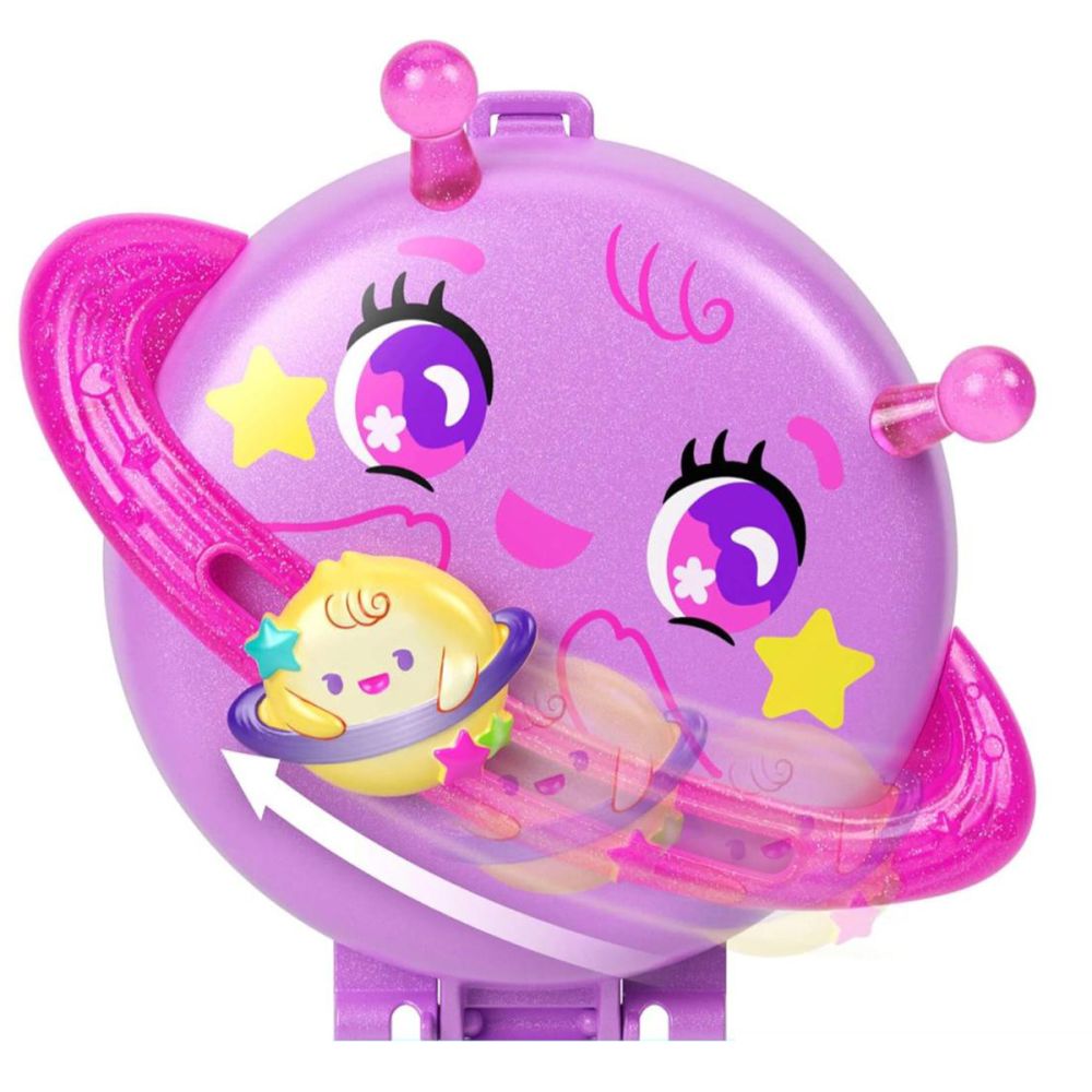 Комплект за игра с кукла и аксесоари в чантичка, Polly Pocket, Planet Polly Space Casket, JCB18