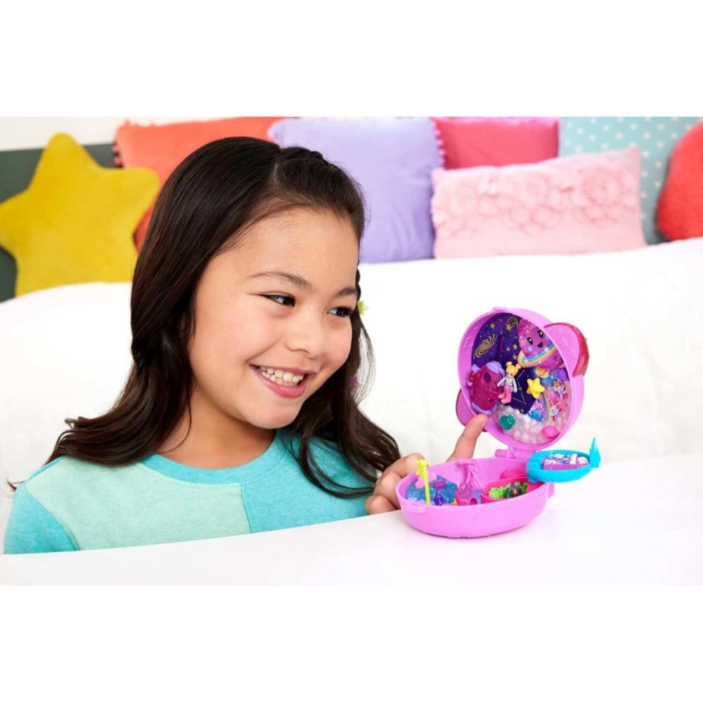 Комплект за игра с кукла и аксесоари в чантичка, Polly Pocket, Planet Polly Space Casket, JCB18