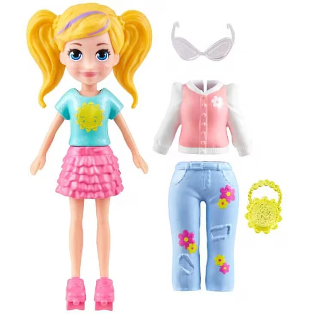 Мини кукла с дрехи за преобличане Polly Pocket, JCB21