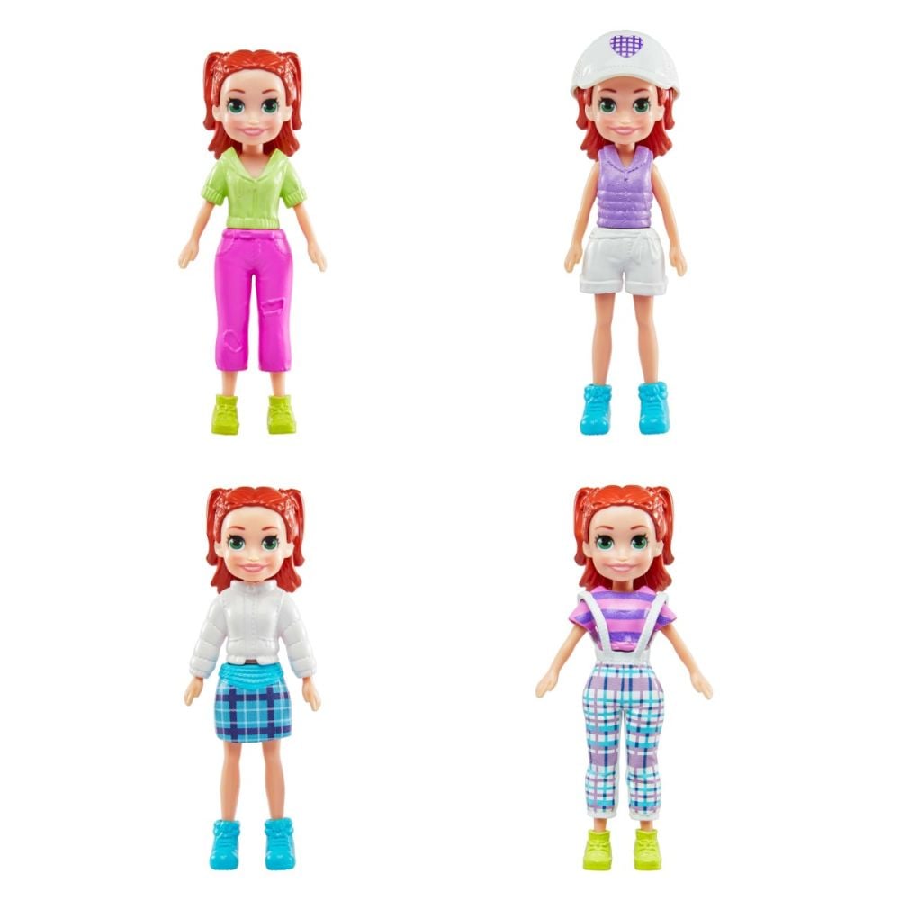 Комплект 2 кукли с дрехи и аксесоари, Polly Pocket, JCB23