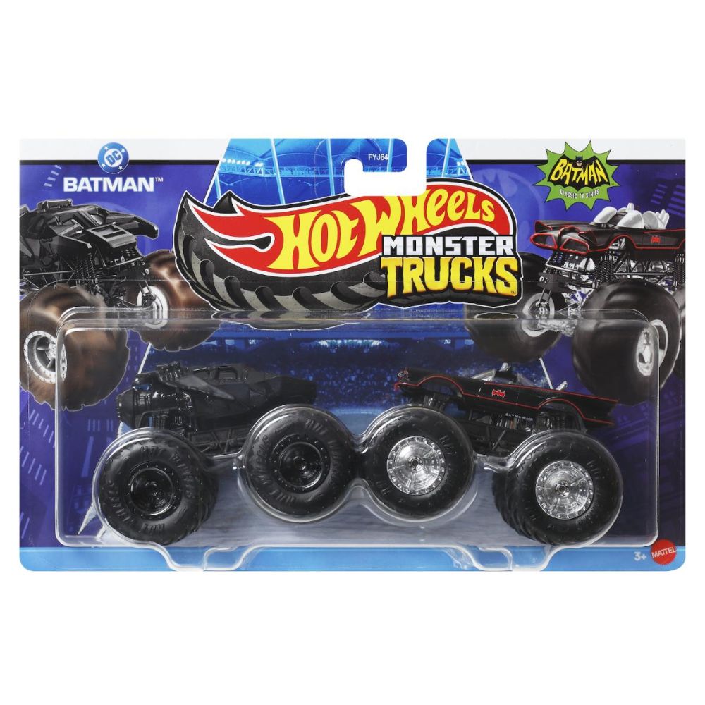 Комплект 2 колички Monster Truck, Hot Wheels, Batman Vs Batman Classic Tv Series, JCC80