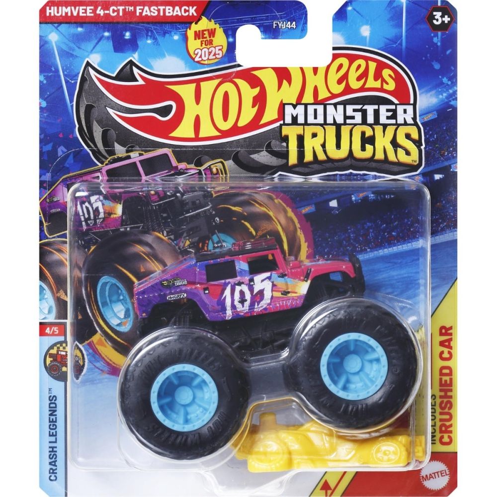 Количка Hot Wheels, Monster Truck, Humvee 4-CT Fastback, JCD77