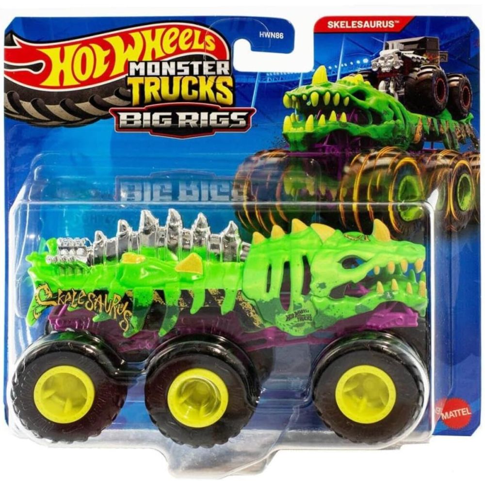 Количка Hot Wheels Monster Truck, Big Rigs, Skelesaurus, JCH42