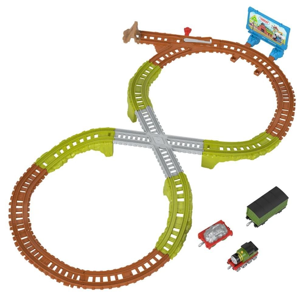 Комплект за игра Thomas and Friends, Влакче с релси, Whiff's Recycling Run, JCY74