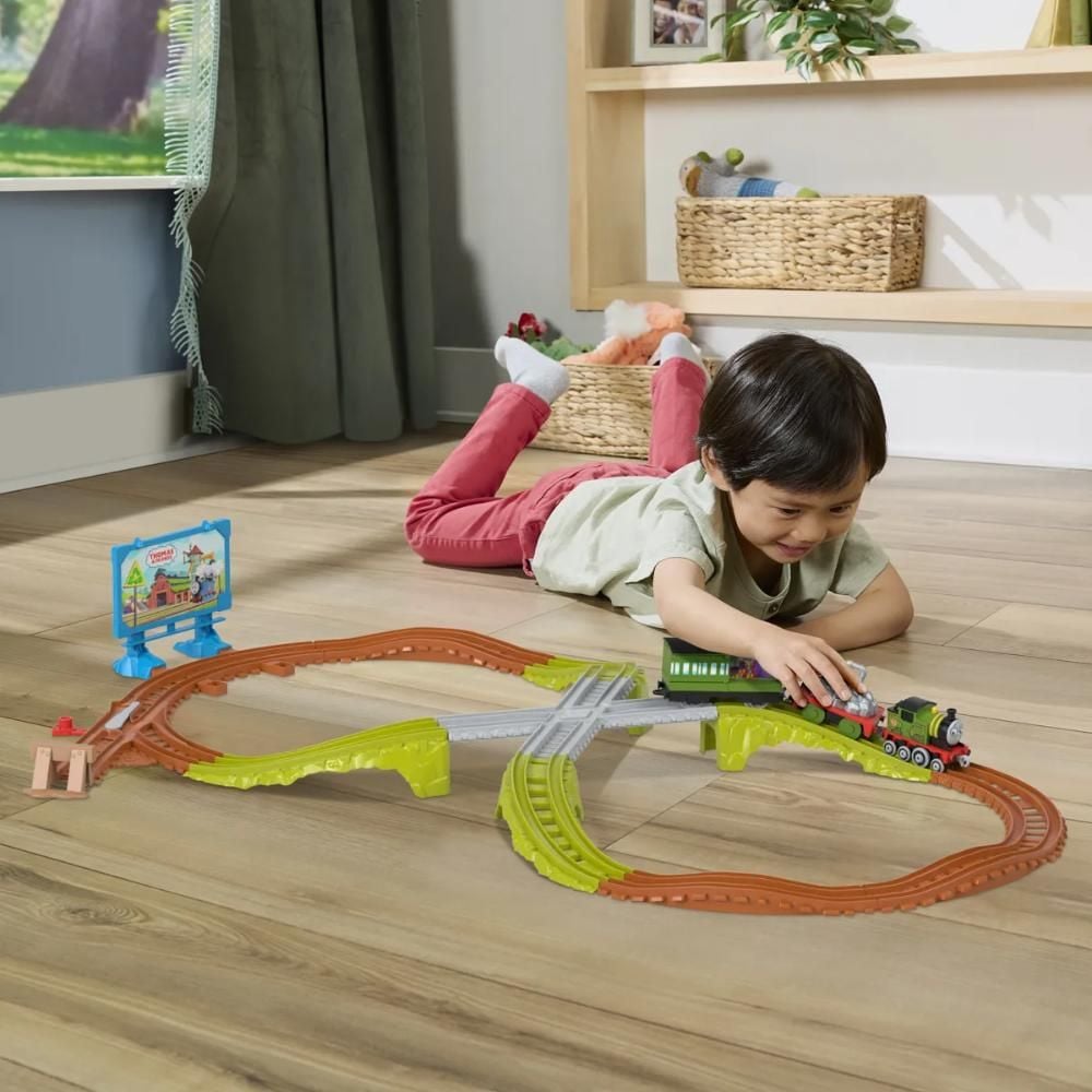 Комплект за игра Thomas and Friends, Влакче с релси, Whiff's Recycling Run, JCY74