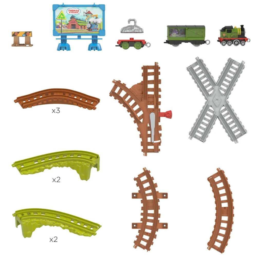 Комплект за игра Thomas and Friends, Влакче с релси, Whiff's Recycling Run, JCY74
