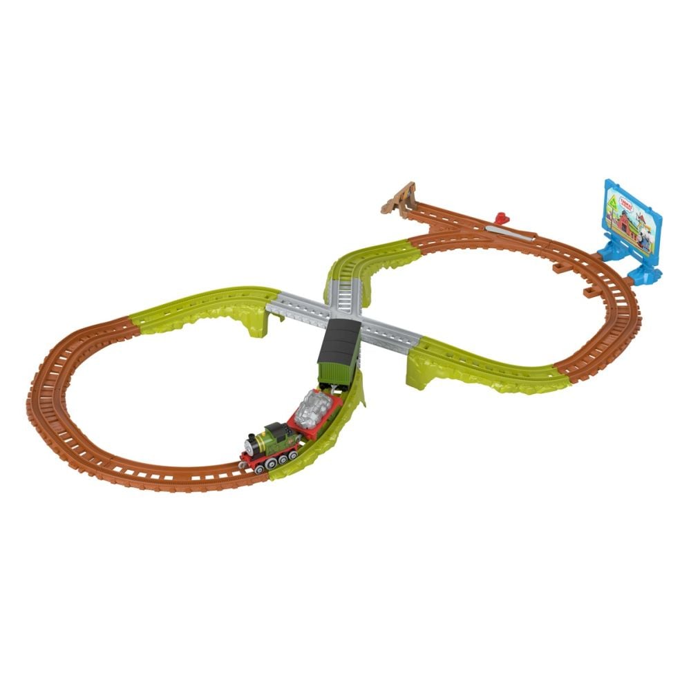 Комплект за игра Thomas and Friends, Влакче с релси, Whiff's Recycling Run, JCY74