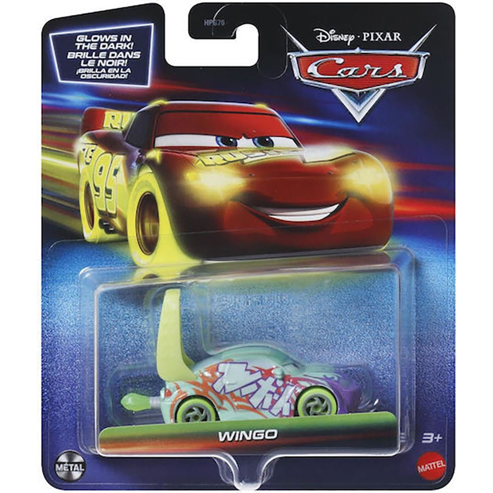 Метална количка, Disney Cars, Glow Racers, Wingo, JDH68