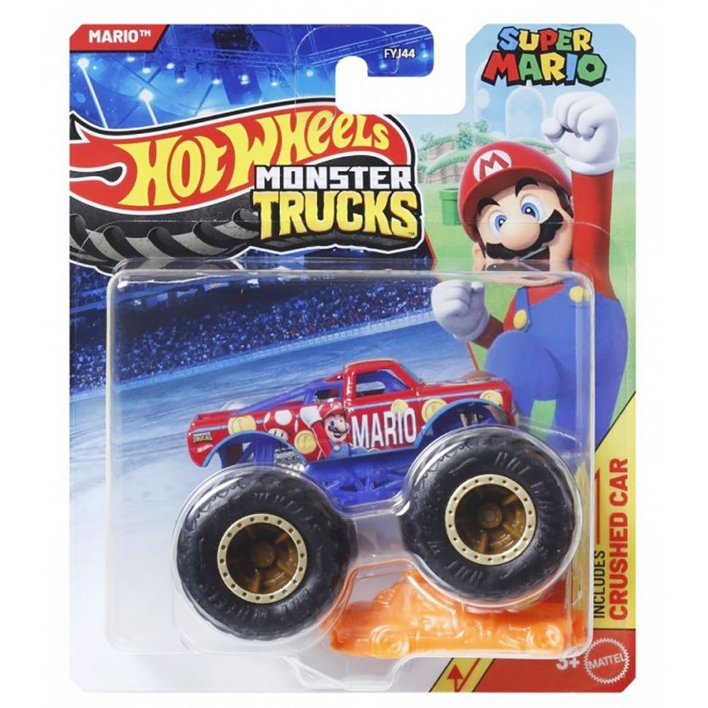 Количка Hot Wheels, Monster Truck, Super Mario, JDP83