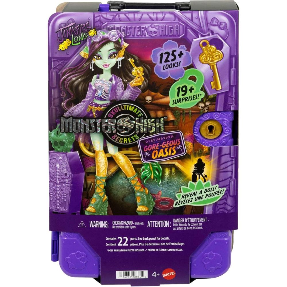 Кукла с аксесоари, Monster High, Skulltime Secrets, Gore-Geous Oasis, Jinafire Long, JDR52