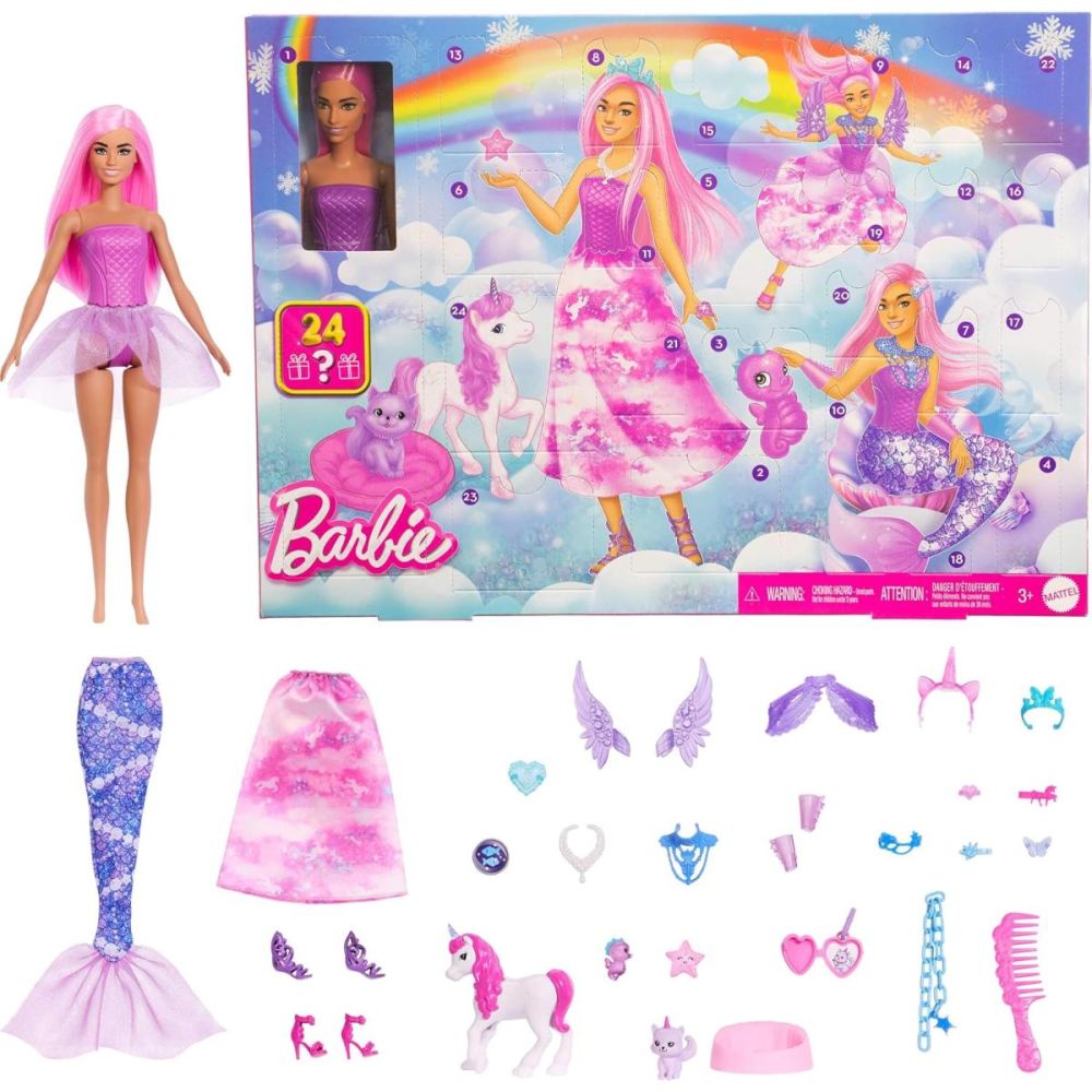 Кукла с 24 изненади, Barbie, Calendar Advent, JFL66