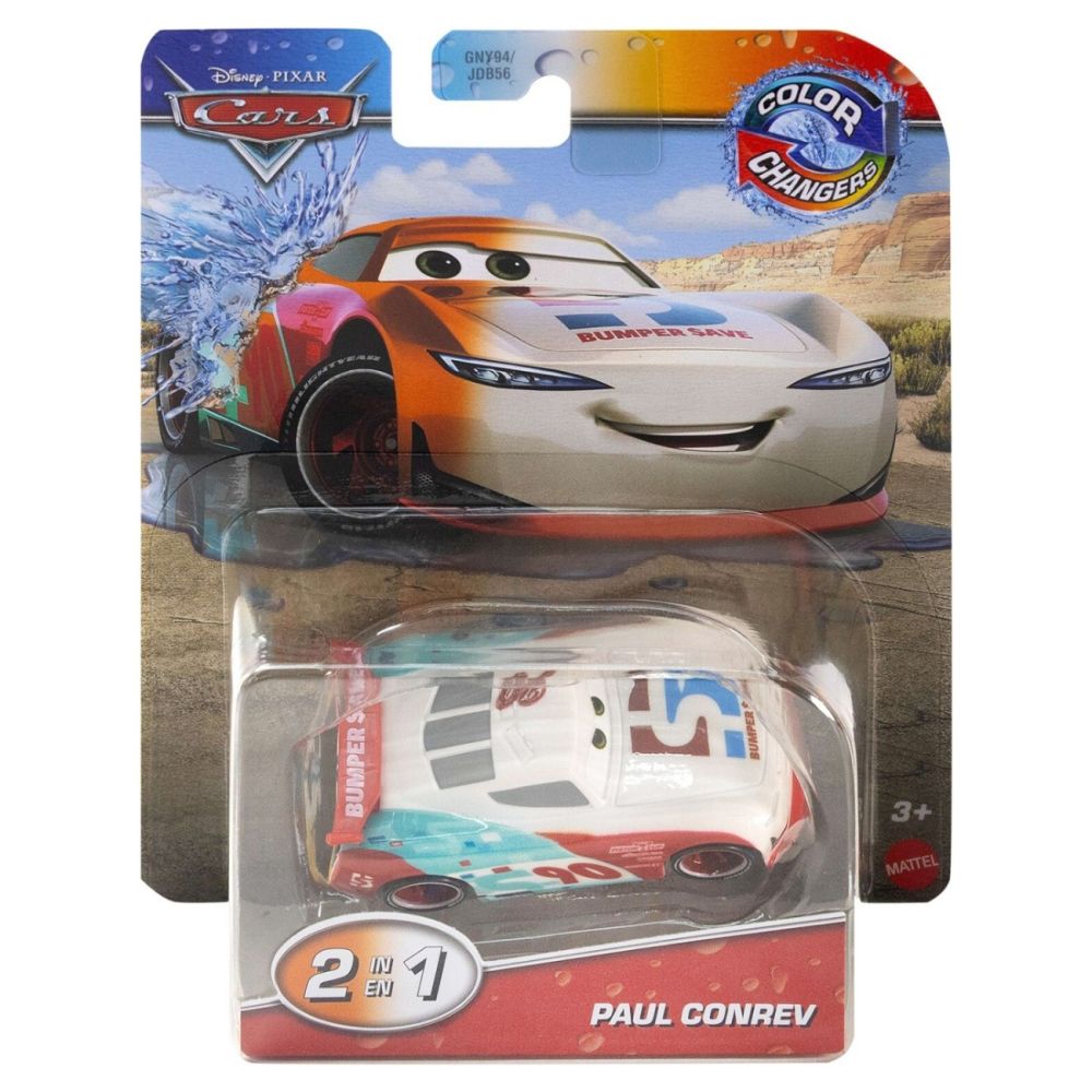 Количка Disney Cars, Color Changers, Paul Conrev, JHG28