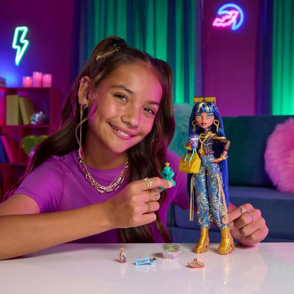 Кукла с домашен любимец, Monster High, Cleo De Nile и Hissette, JHK32