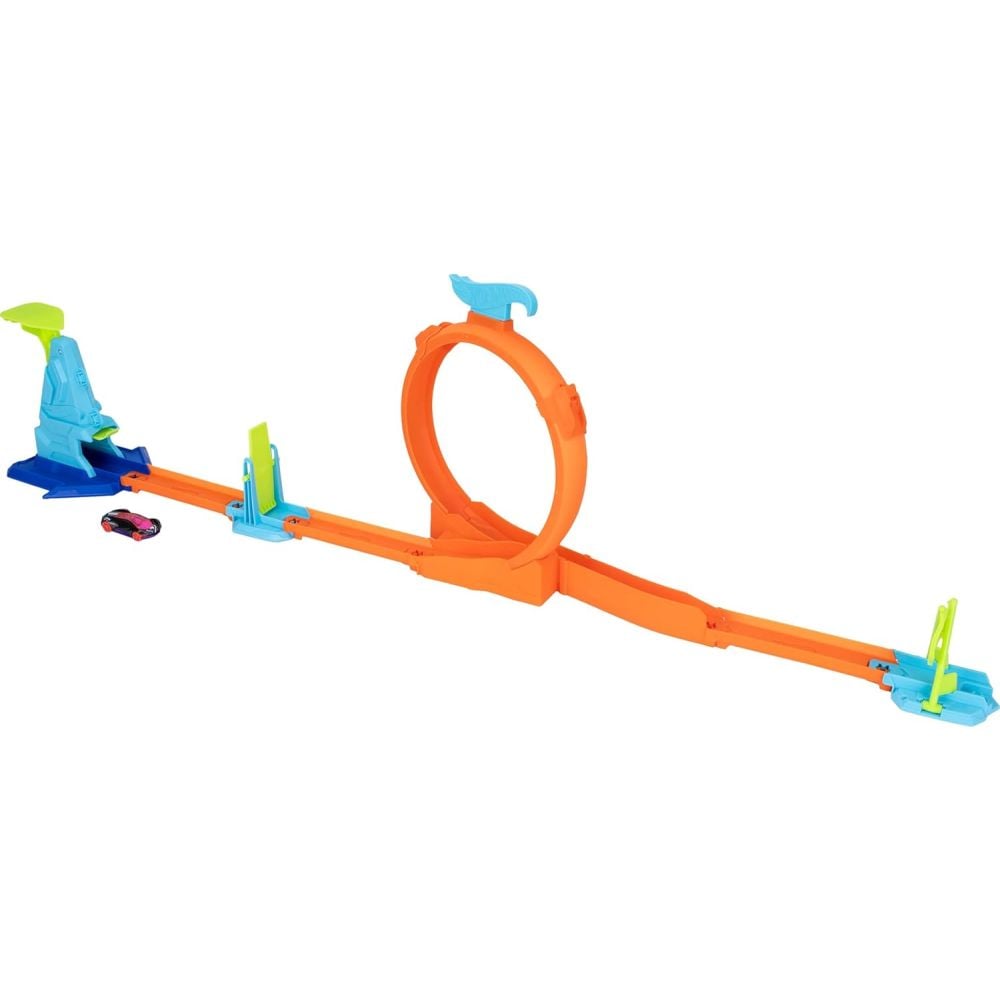 Комплект за игра с количка, Hot Wheels Stunt Track, Loop Flag Finish, JHK77