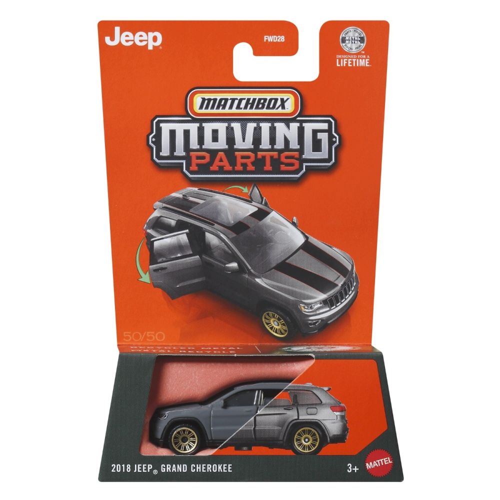 Количка Matchbox, Moving Parts, 2018 Jeep Grand Cherokee, JHV52