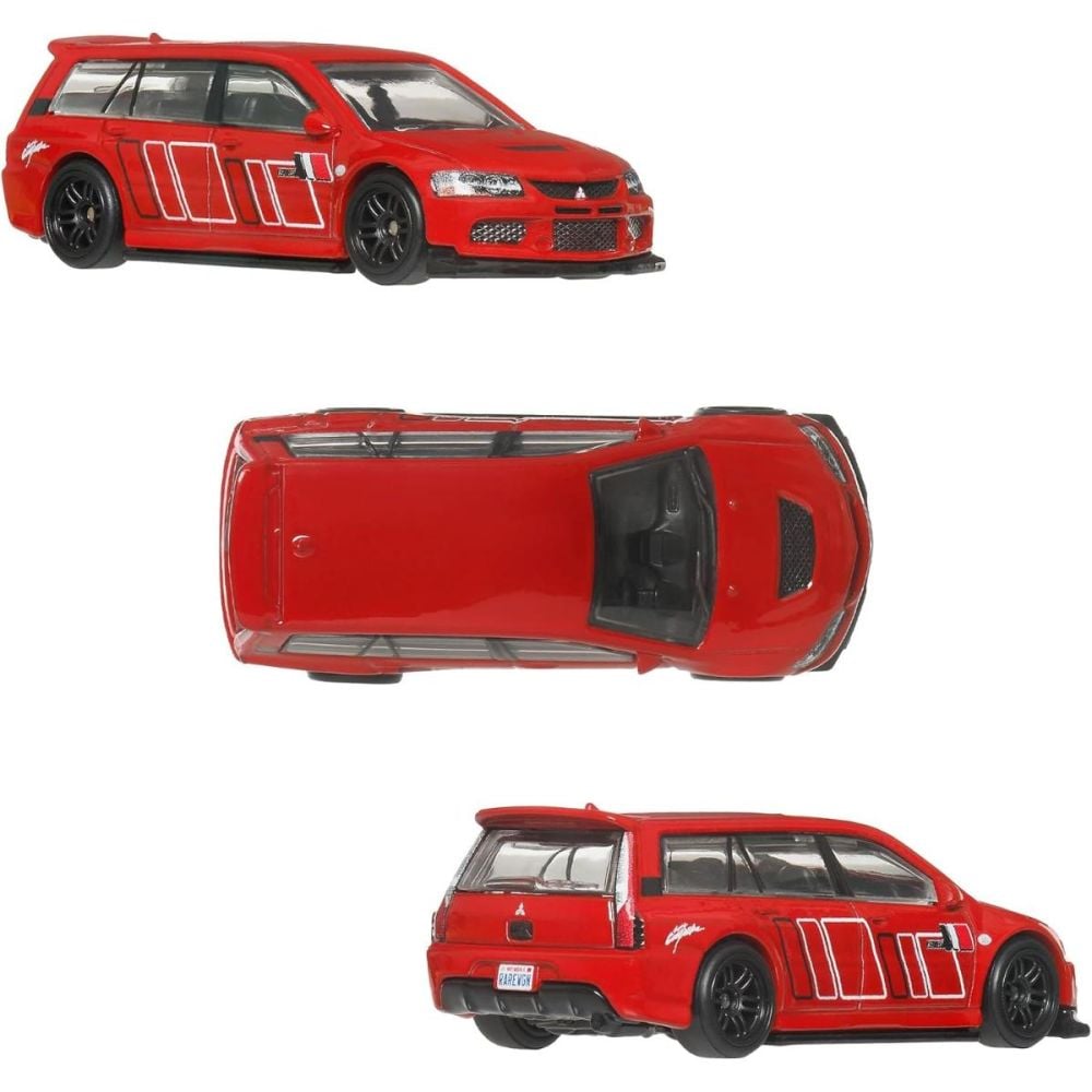 Комплект 2 метални колички, Hot Wheels, Car Culture, 2005 Mitsubishi Lancer Evolution IX Wagon si 2004 Subaru Forester STI, JHW46
