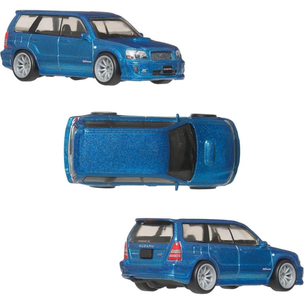 Комплект 2 метални колички, Hot Wheels, Car Culture, 2005 Mitsubishi Lancer Evolution IX Wagon si 2004 Subaru Forester STI, JHW46