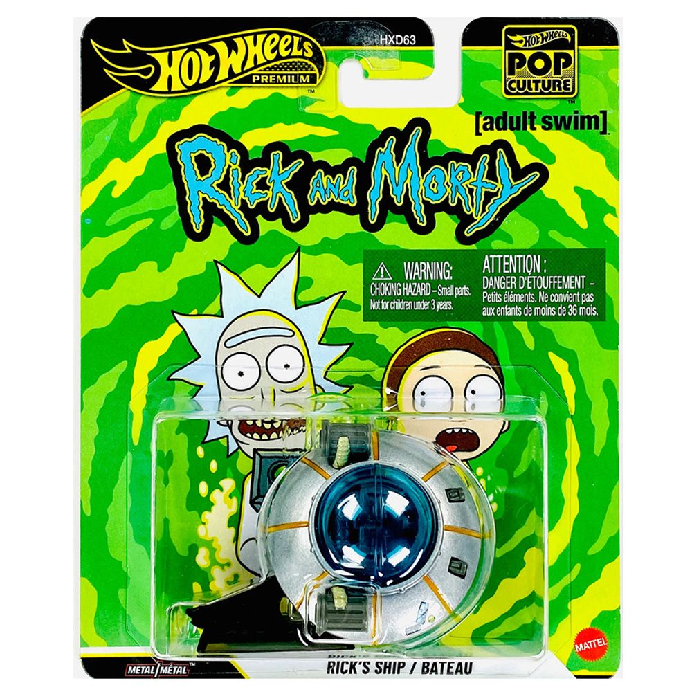 Метален космически кораб, Hot Wheels Premium, Pop Culture, Rick and Morty, Ricks Ship, JHW95