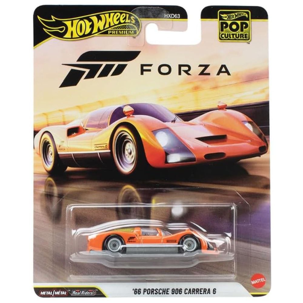 Метална количка, Hot Wheels Premium, Pop Culture, 66 Porsche 906 Carrera 6, JHW97