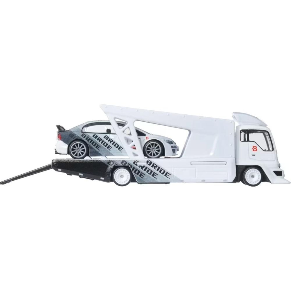Автовоз с количка Hot Wheels, Car Culture Team Transport, HW Honda Civic Type-R и Kousoku Hauler, JHX94