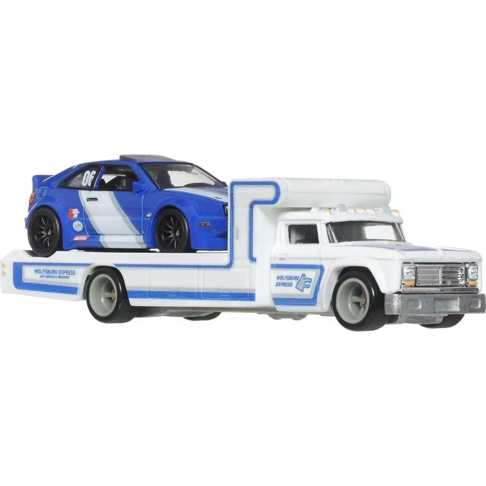Автовоз с количка Hot Wheels, Car Culture Team Transport, Volkswagen Corrado VR6 и Retro Rig, JHX95