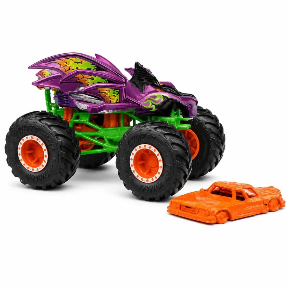 Количка Hot Wheels, Monster Truck, Crushed Car, Battitude 2026, JHY44