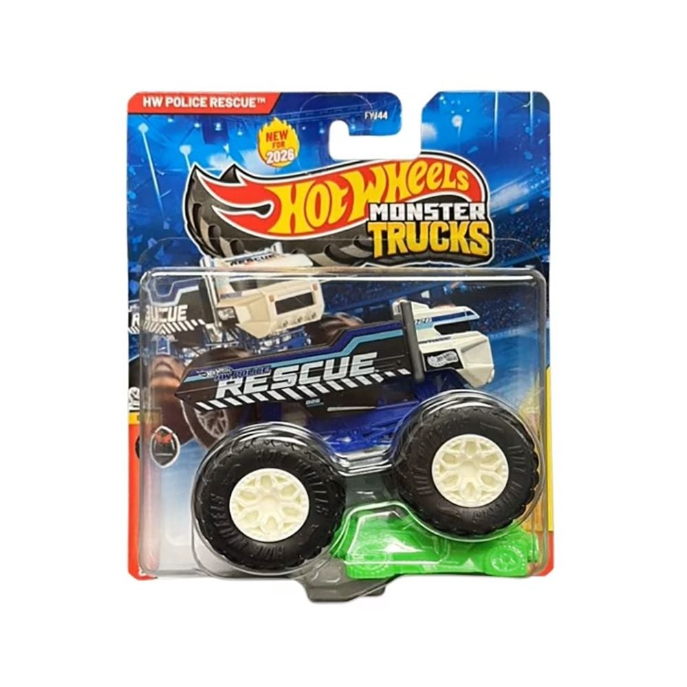 Количка Hot Wheels, Monster Truck, Champion Crashers, Police Rescue, JHY65