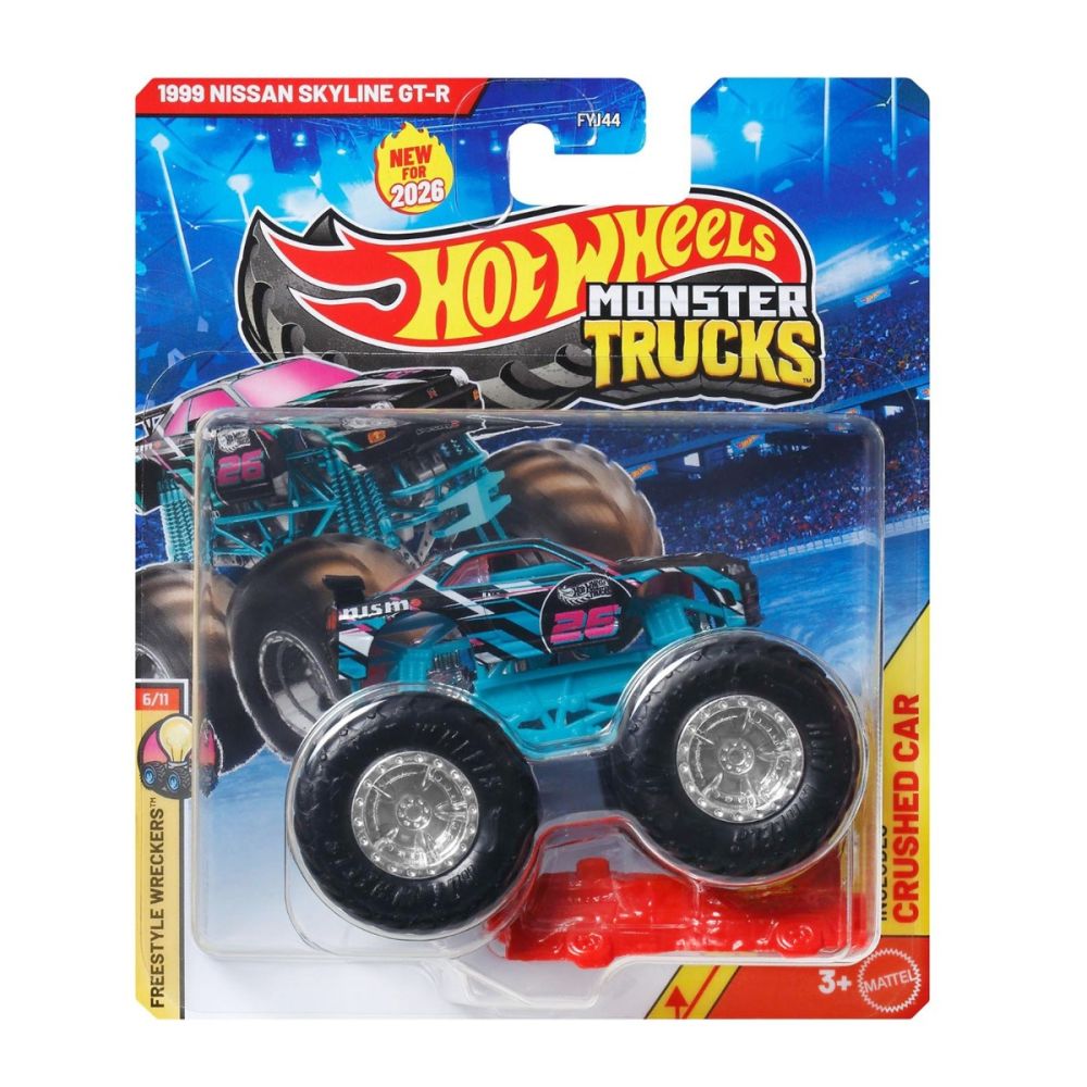 Количка Hot Wheels, Monster Truck, 1999 Nissan Skyline GT-R, JHY75