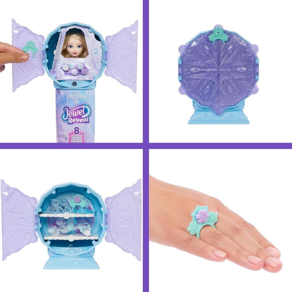 Кукла с аксесоари изненада, Disney Frozen, Jewel Reveal, Елза, JJY36
