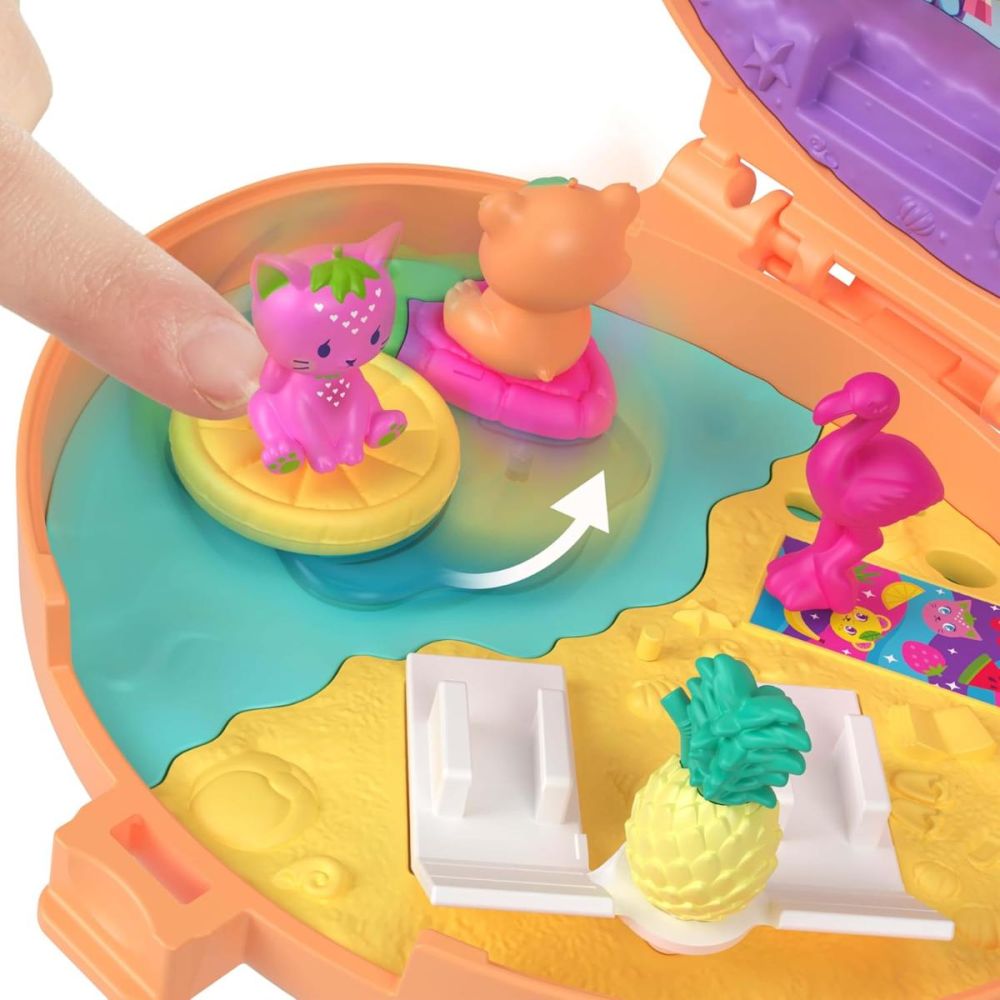 Комплект за игра с кукла Polly Pocket, Plushie Bear Compact, JKC79