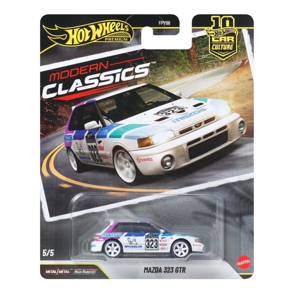 Метална количка, Hot Wheels Premium, Car Culture, Mazda 323 GTR, JKF17