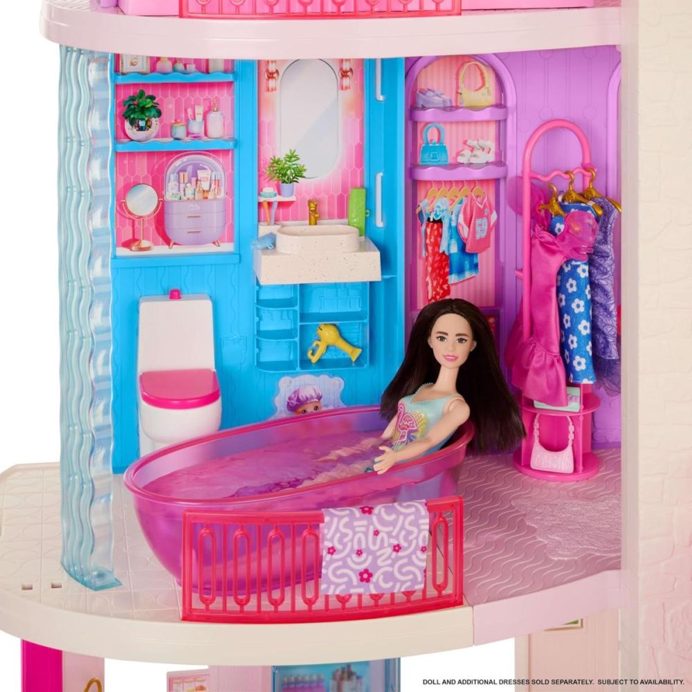 Комплект къща за кукли Barbie Dream Land, Dreamhouse, 65 части, JKG84