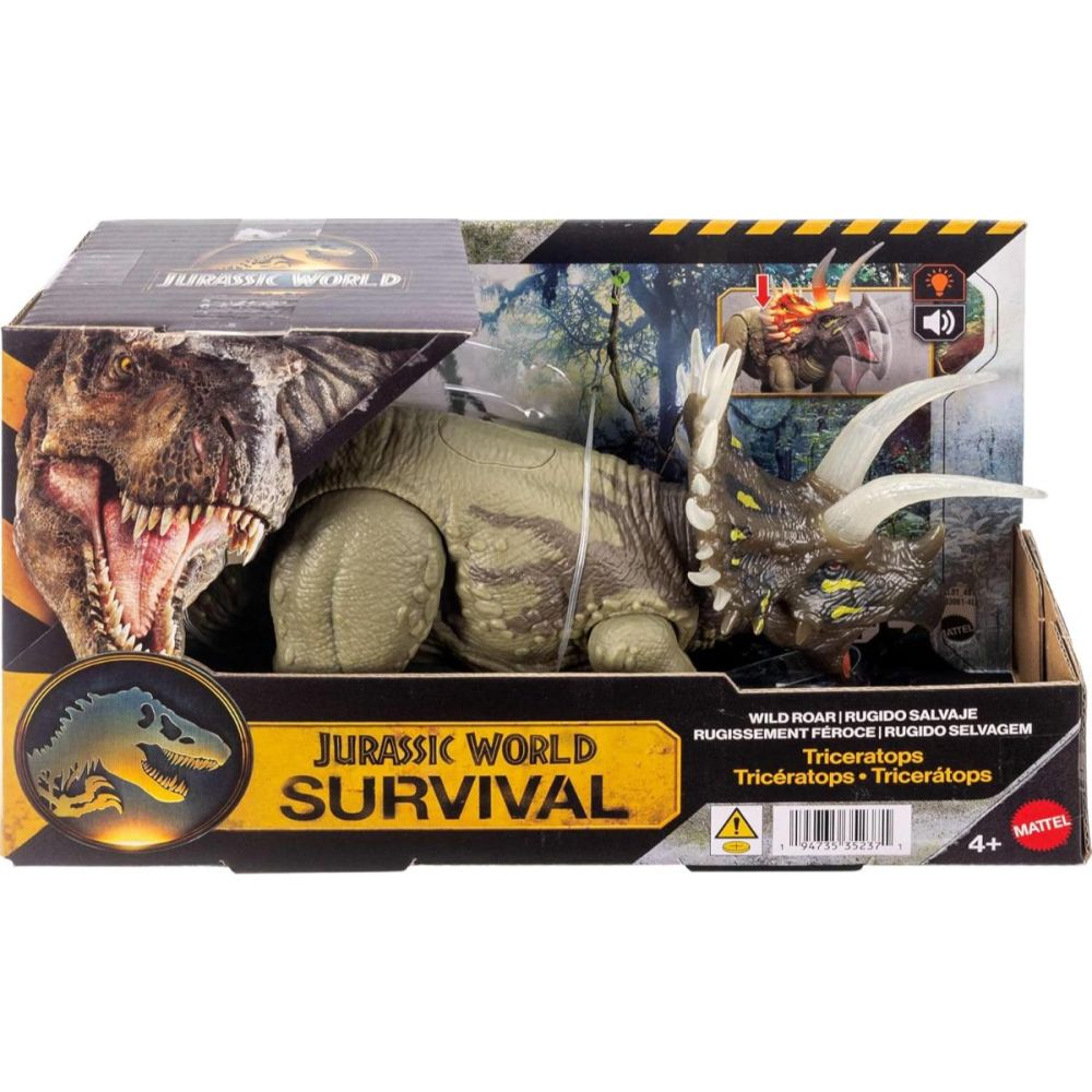 Подвижна фигурка, Jurassic World Survival, Wild Roar, Triceratops JKL81
