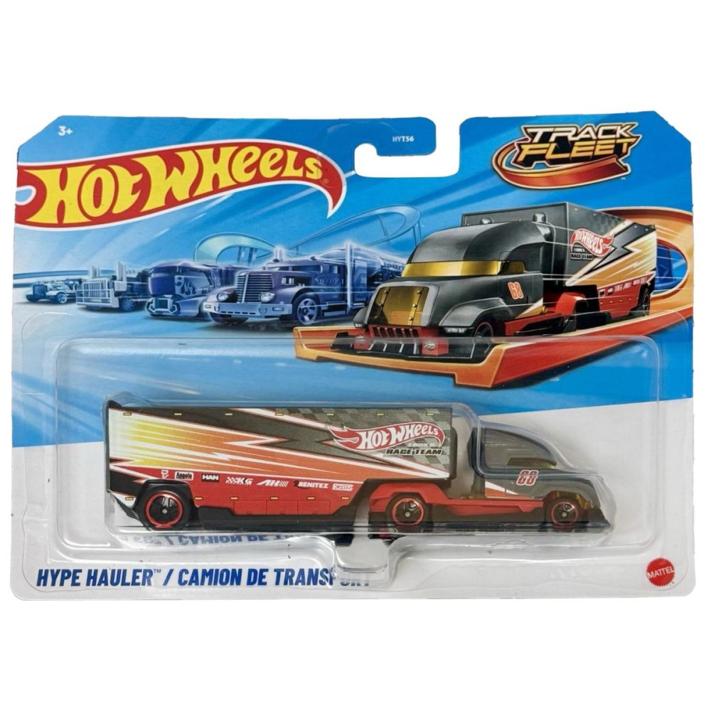 Комплект камион с ремарке, Hot Wheels, Track Fleet, Hype Hauler, JKP35